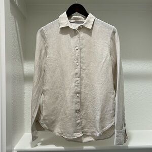 BNWOT J Crew Natural Linen Slim Button Down